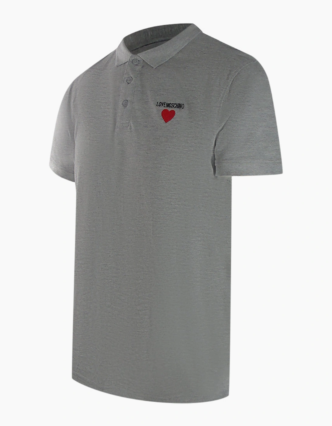 Heart Logo Grey Polo Shirt