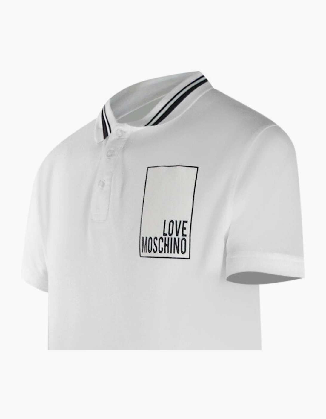 Box Logo White Polo Shirt