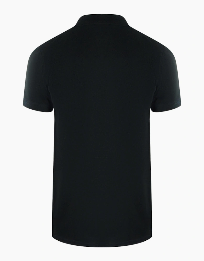 Heart Logo Black Polo Shirt