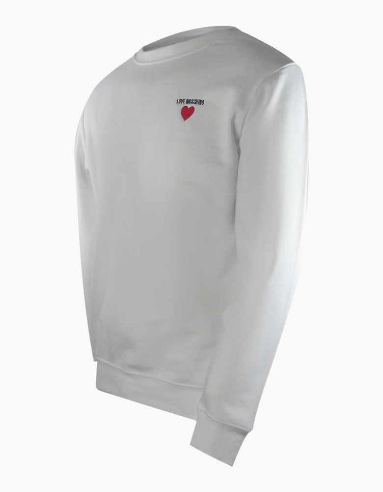 Heart Logo White Sweatshirt