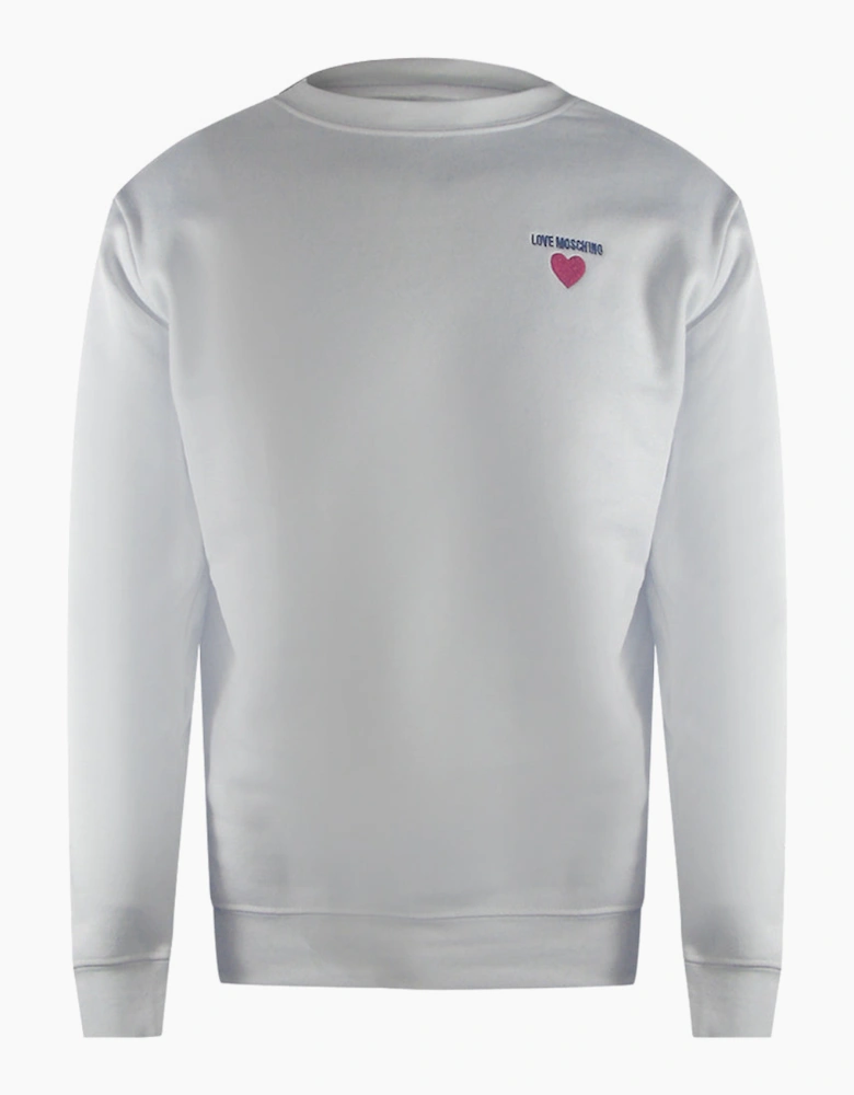 Heart Logo White Sweatshirt