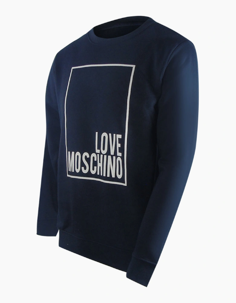 Box Logo Navy Blue Sweatshirt