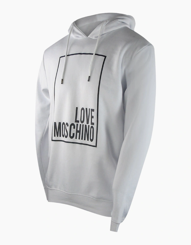 Box Logo White Hoodie