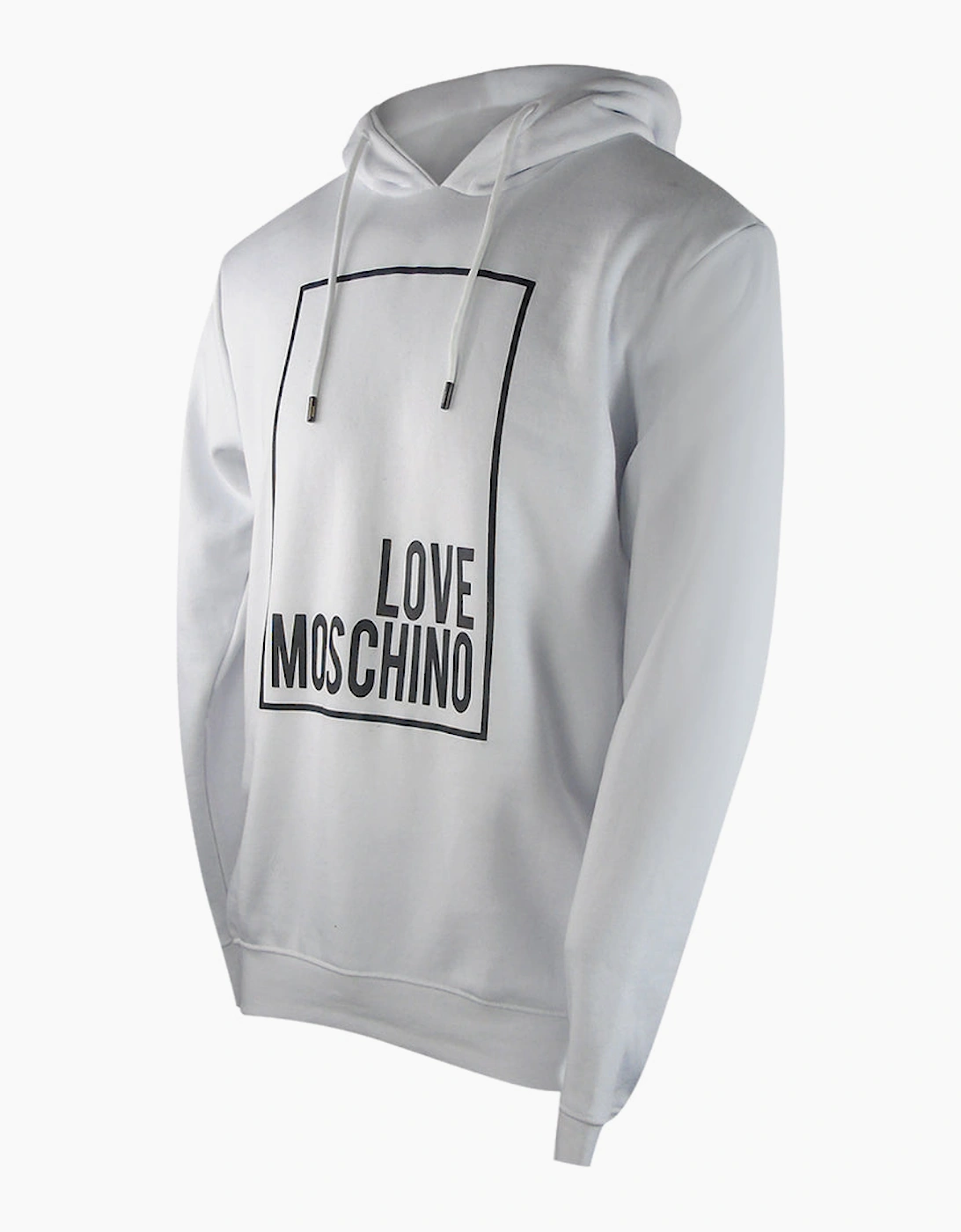 Box Logo White Hoodie