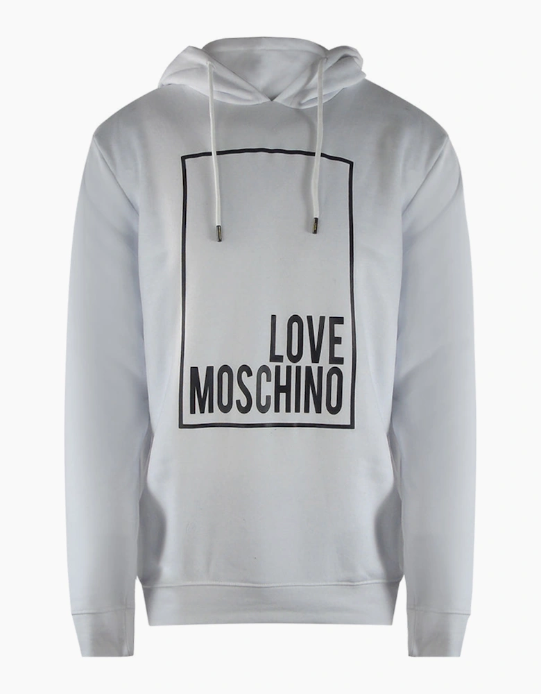 Box Logo White Hoodie