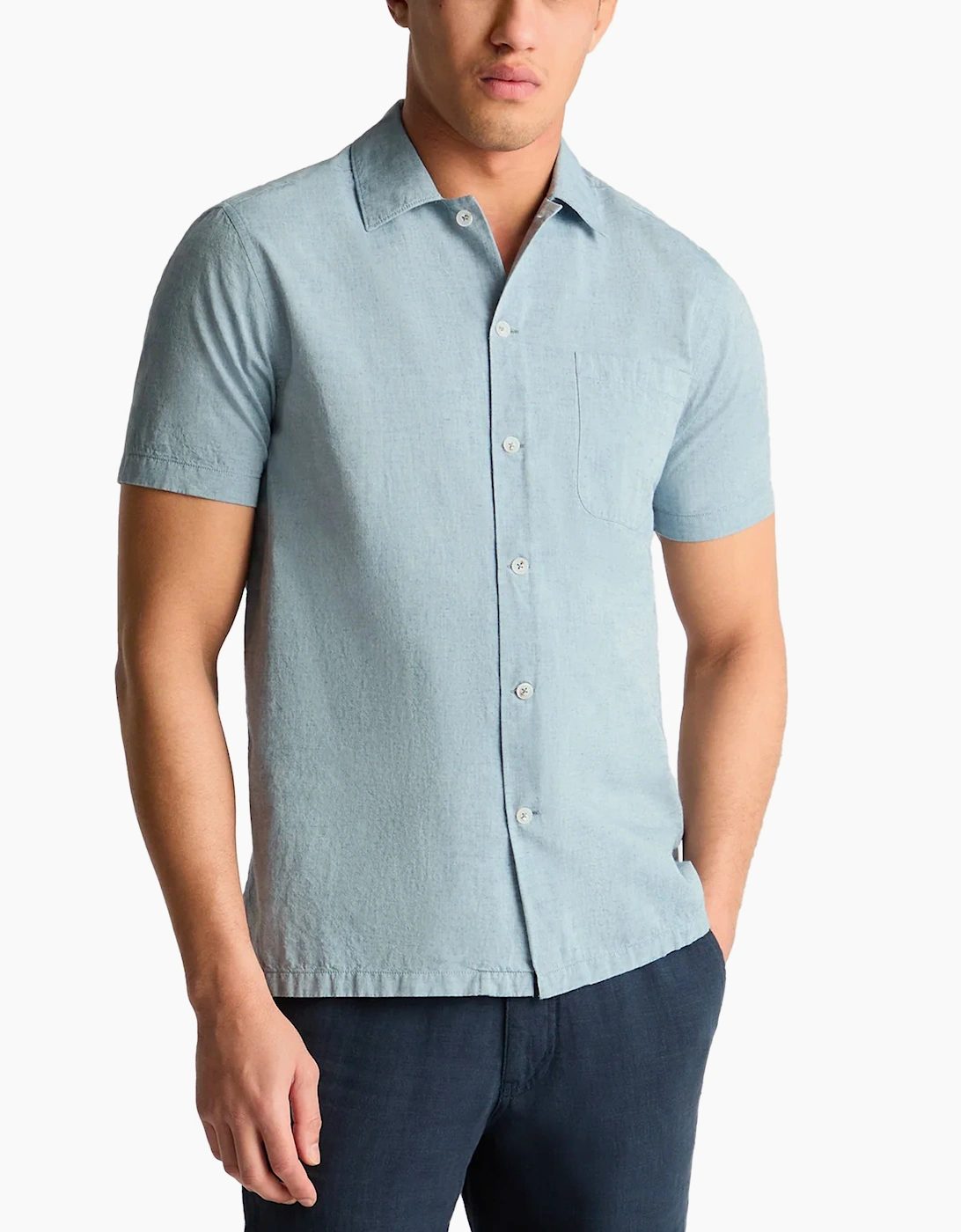 Men's Remus Uomo Paolo Tapered Shirt Blue - Size, 42/Regular