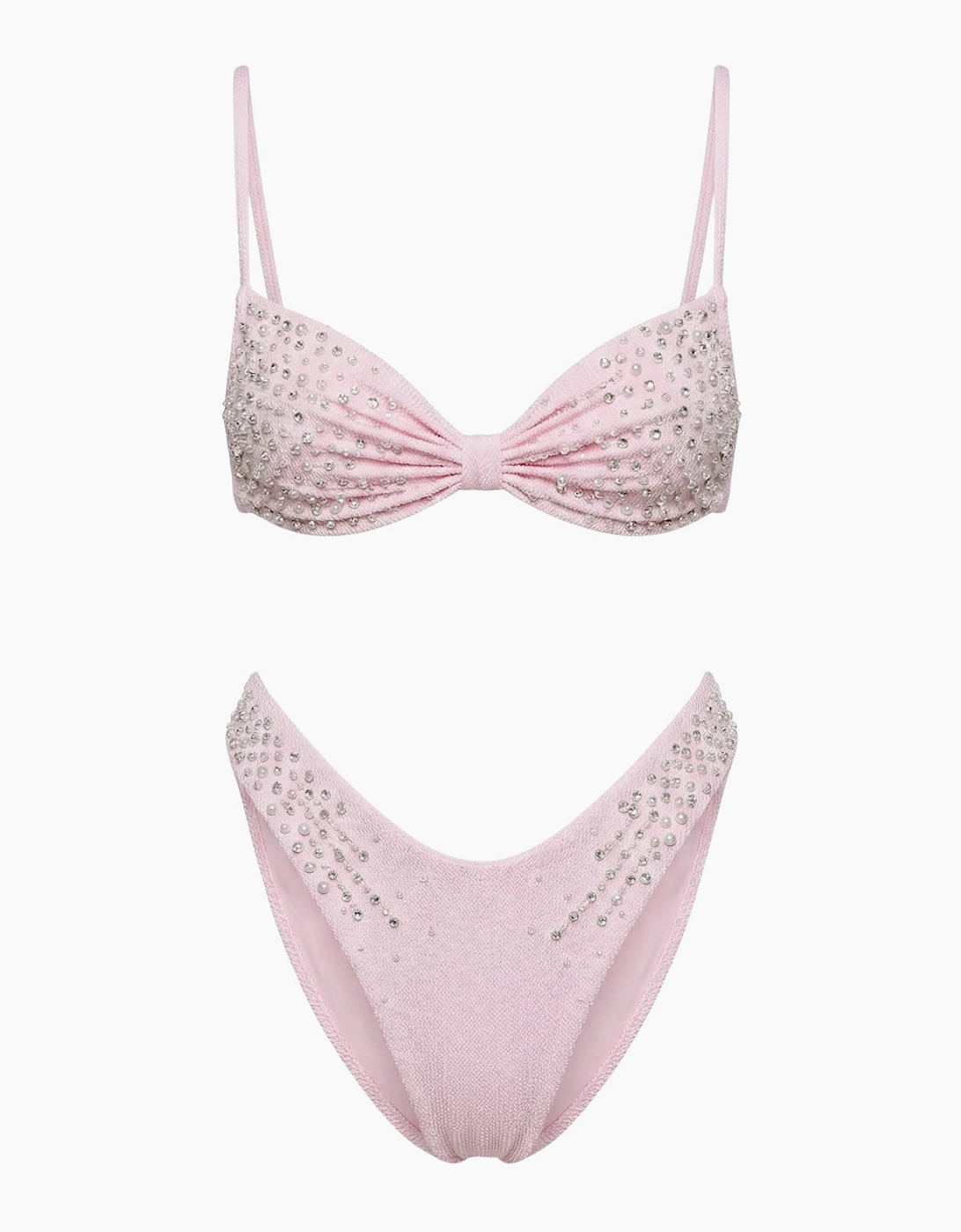 Ophelia Hand Embroidered Bikini Bottom Pink