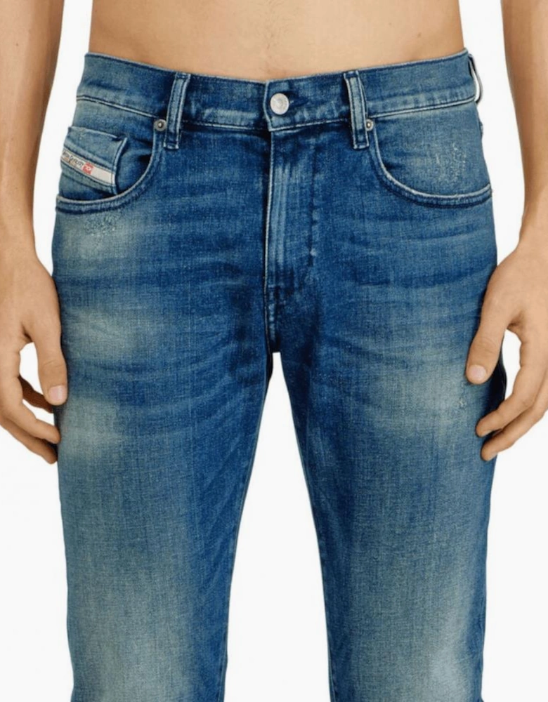 2019 D-Strukt Slim Fit Mid Wash Blue Jeans