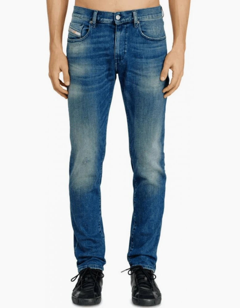 2019 D-Strukt Slim Fit Mid Wash Blue Jeans