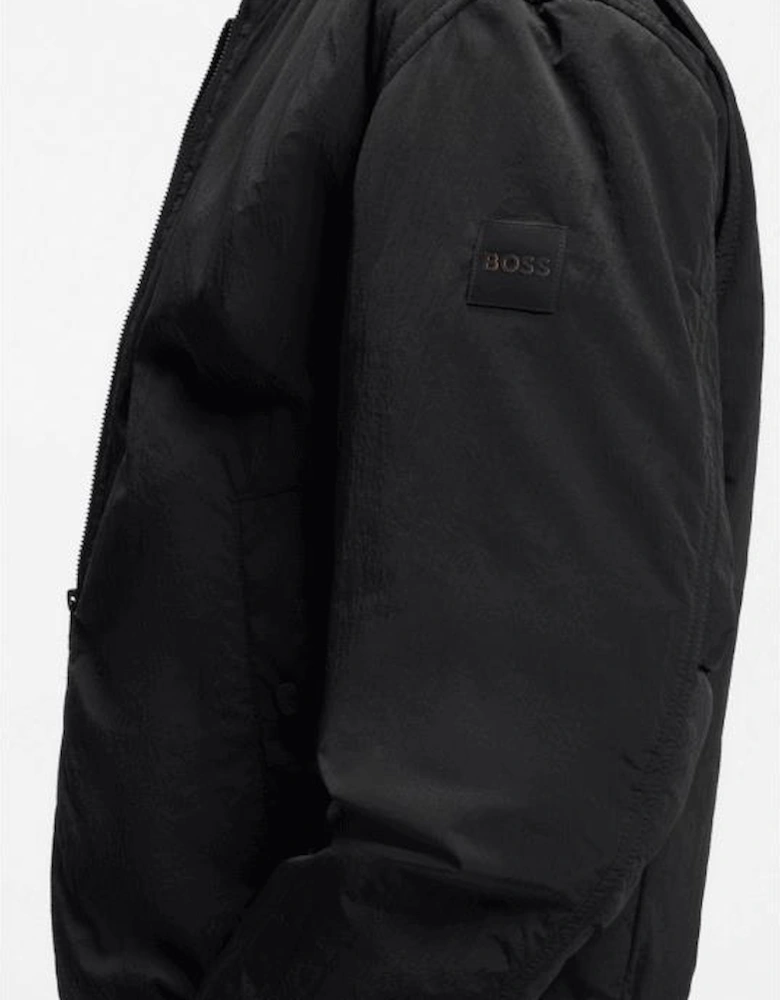 Ovarsi Soft Touch Black Bomber Jacket