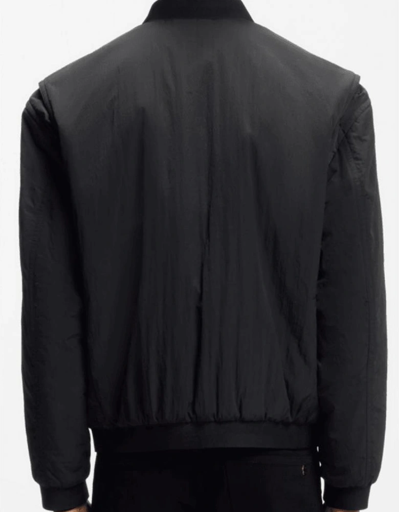 Ovarsi Soft Touch Black Bomber Jacket