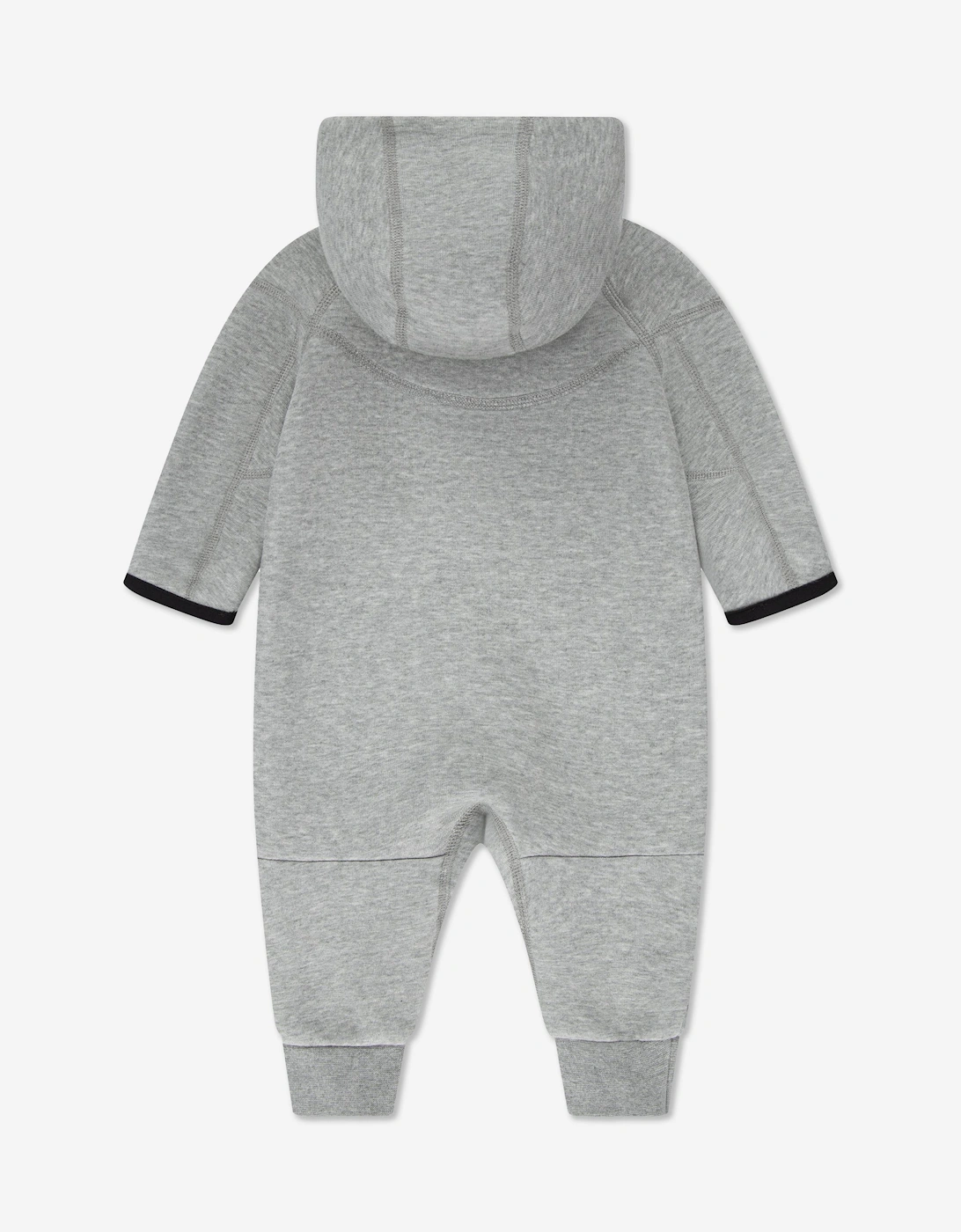 Baby Tech Fleece Hooded Coverall in Grey