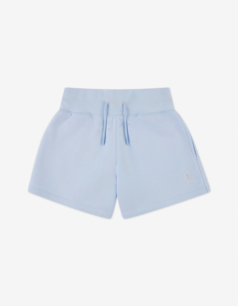 Jordan Girls WJ Brooklyn Fleece Shorts in Blue