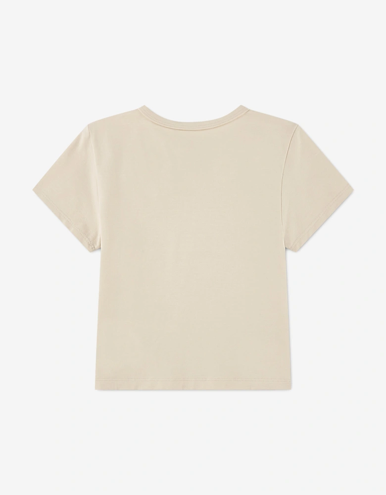 Jordan Girls MJ Brooklyn Essential T-Shirt in Beige
