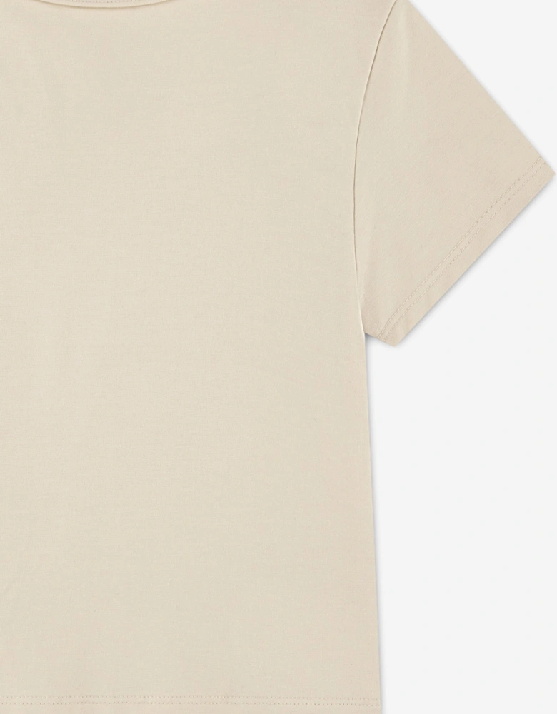 Jordan Girls MJ Brooklyn Essential T-Shirt in Beige