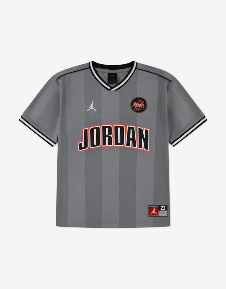 Jordan Boys MJ Sport Jersey T-Shirt in Grey