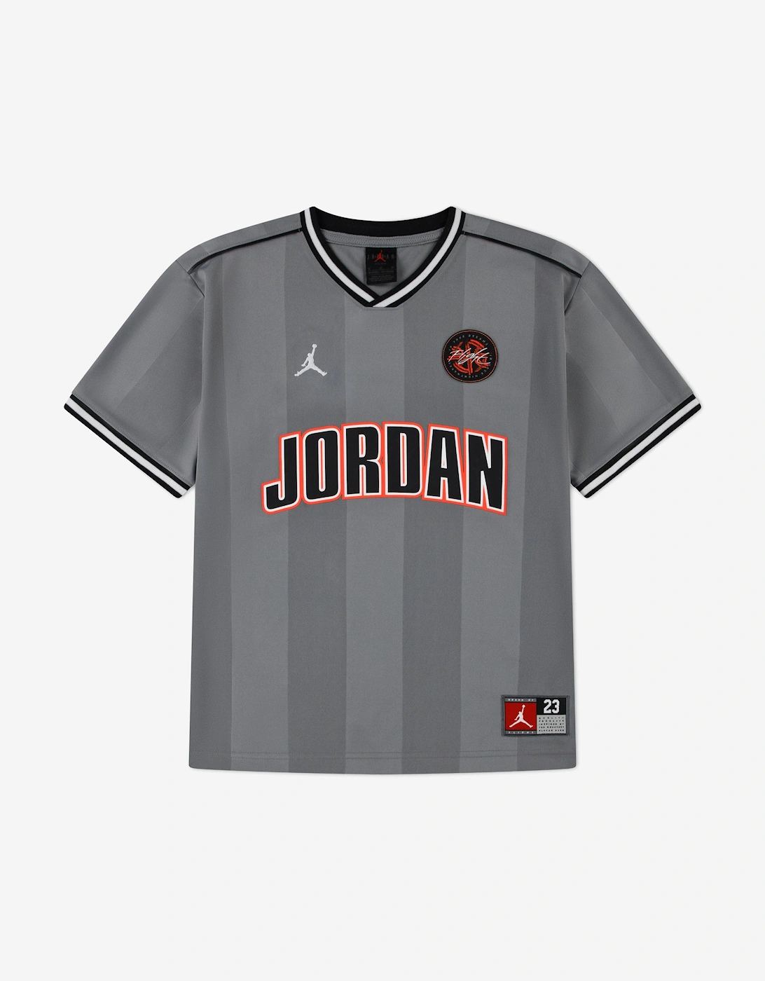 Nike Boy's Jordan Boys MJ Sport Jersey T-Shirt in Grey