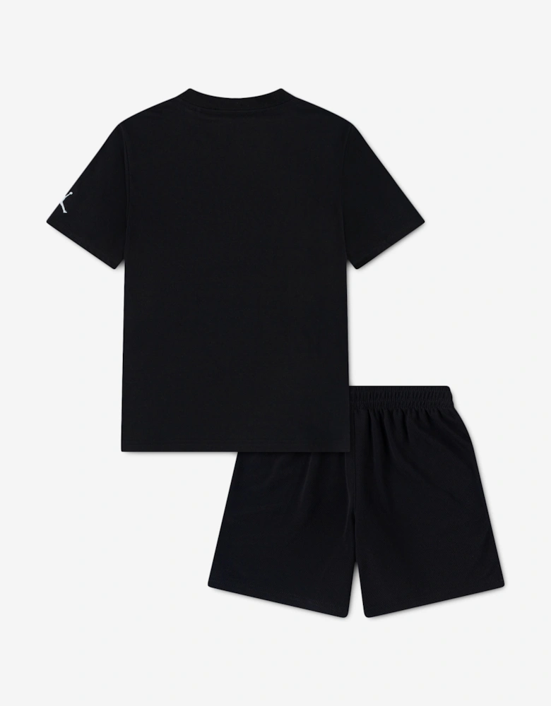 Jordan Boys MJ Brooklyn BL Mesh Short Set in Black