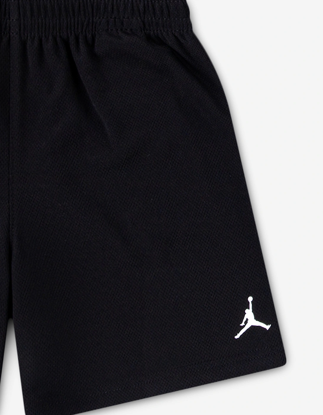Jordan Boys MJ Brooklyn BL Mesh Short Set in Black