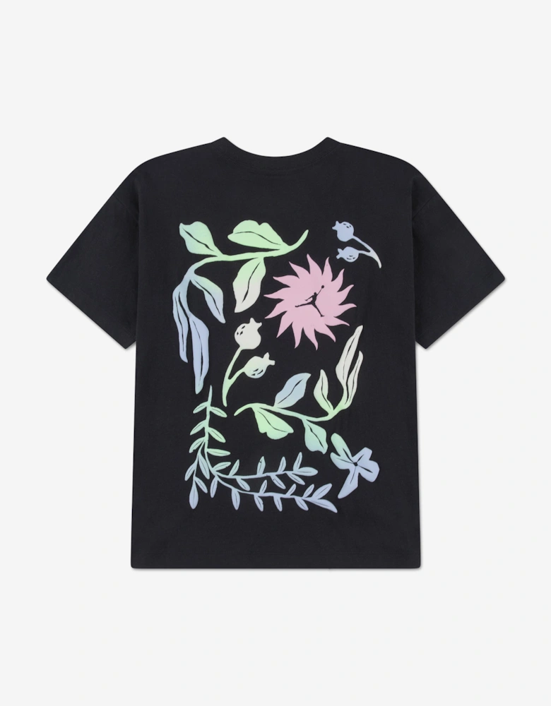Jordan Girls Jordan Puff Floral T-Shirt in Black