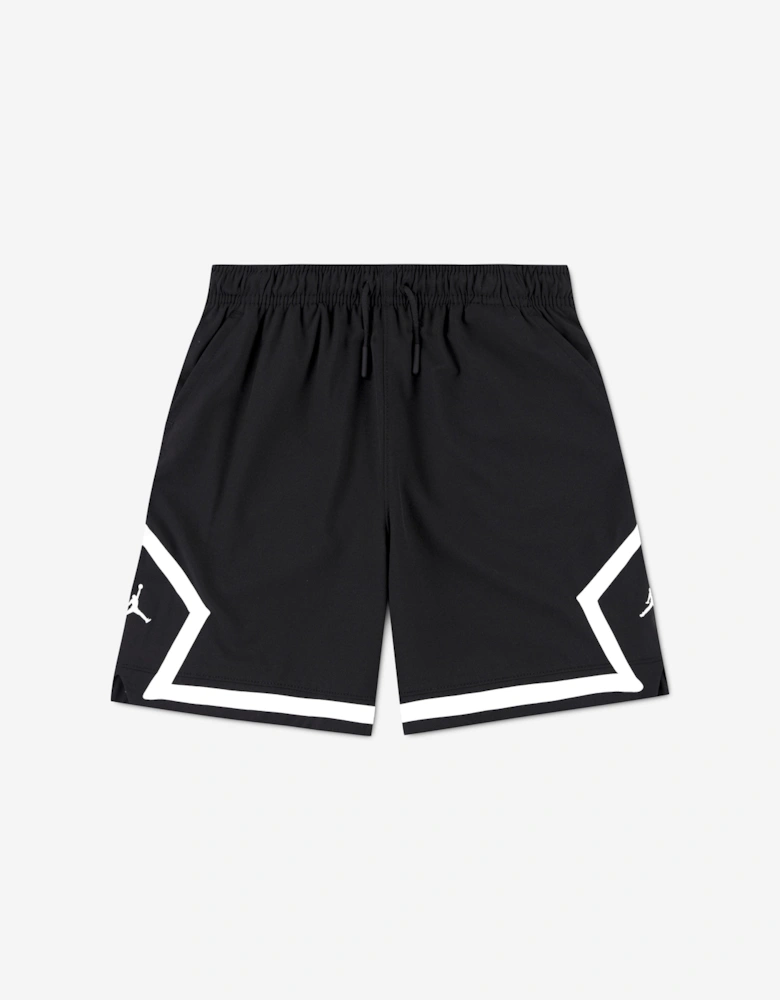 Jordan Boys MJ Diamond Woven Shorts in Black