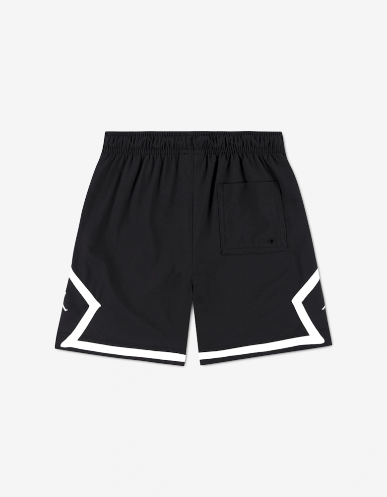 Jordan Boys MJ Diamond Woven Shorts in Black