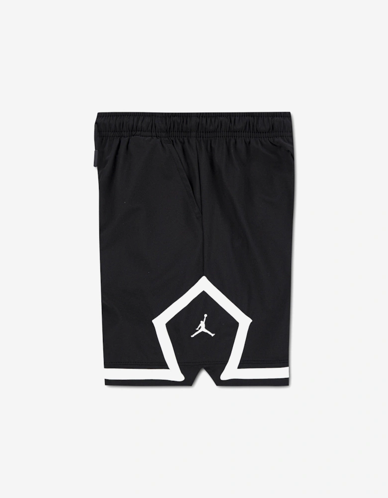 Jordan Boys MJ Diamond Woven Shorts in Black