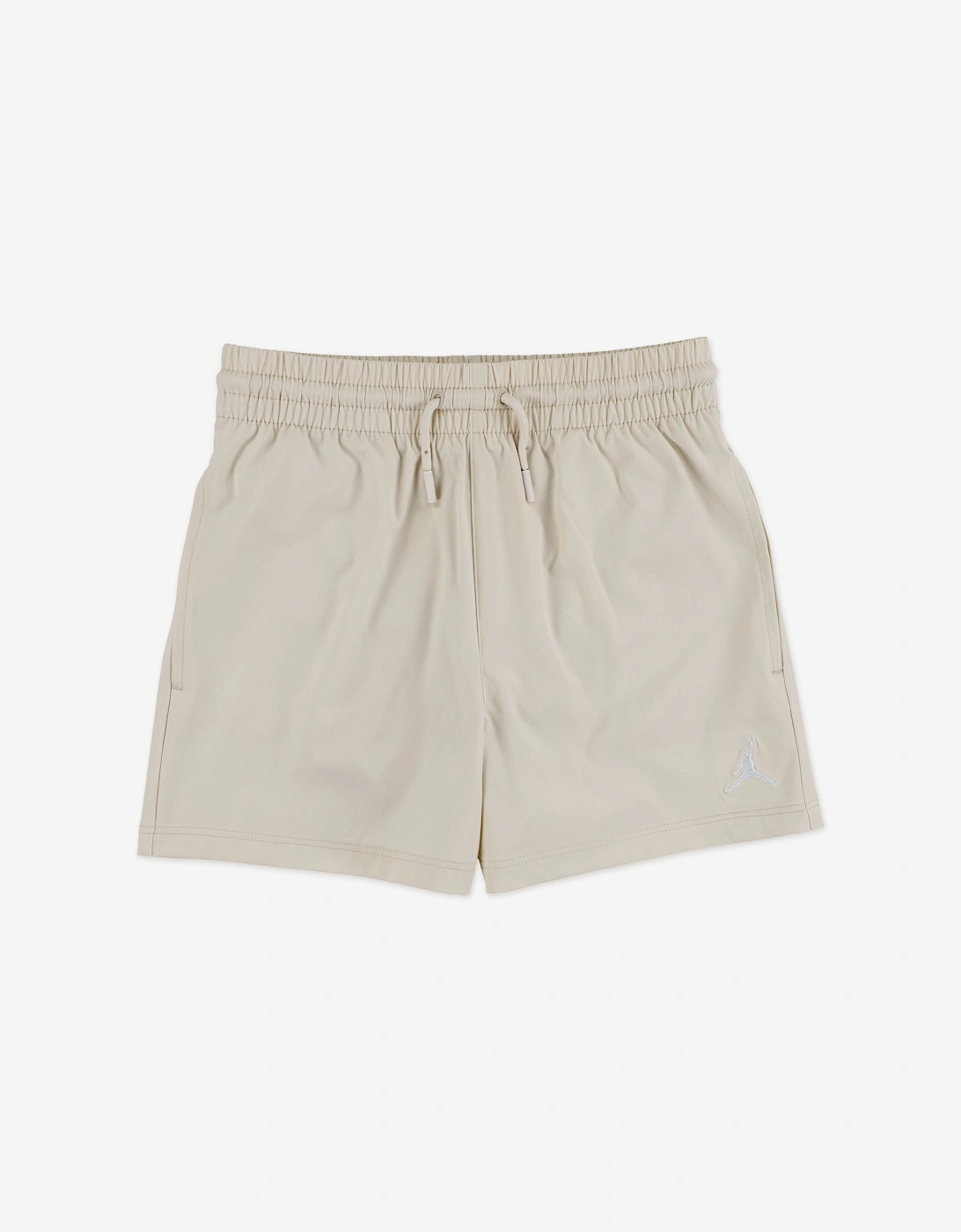 Nike Girl's Jordan Girls Essential Woven Shorts in Beige - Cream