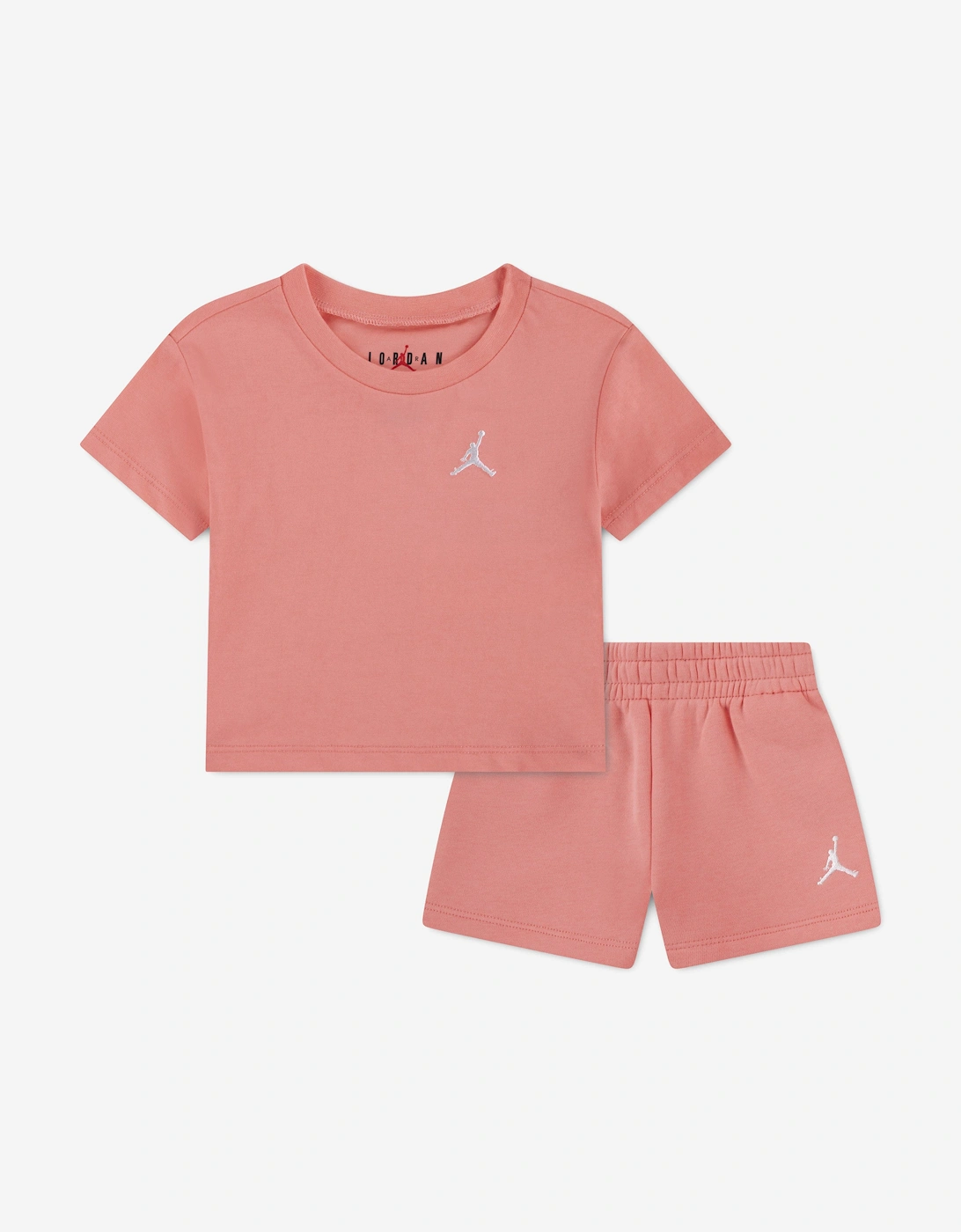 Jordan Girls Brooklyn Essential Fleece Short Set in Pink, 5 of 4
