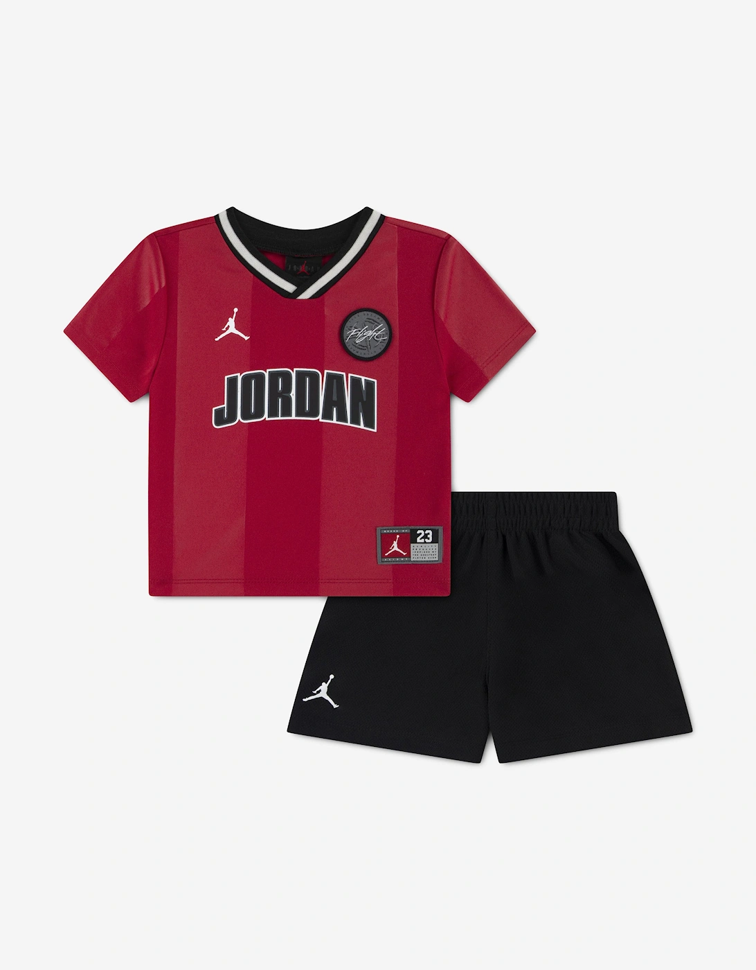 Jordan Boys MJ Sport Jersey Mesh Short Set in Red, 6 of 5