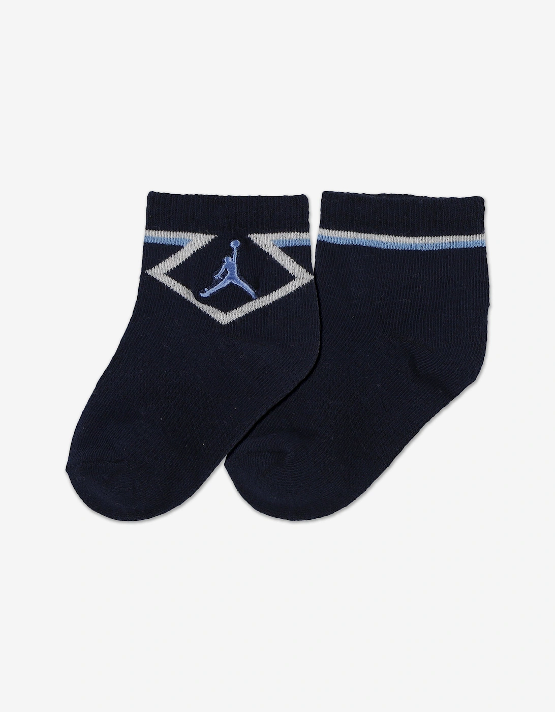 Jordan Baby Boys Todd 3 Pack Ankle Socks Set in Blue