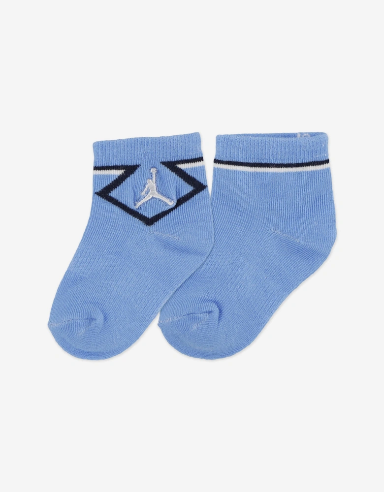 Jordan Baby Boys Todd 3 Pack Ankle Socks Set in Blue