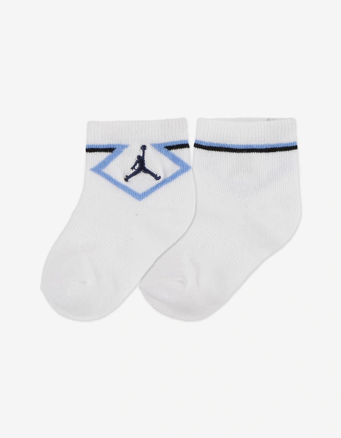Jordan Baby Boys Todd 3 Pack Ankle Socks Set in Blue