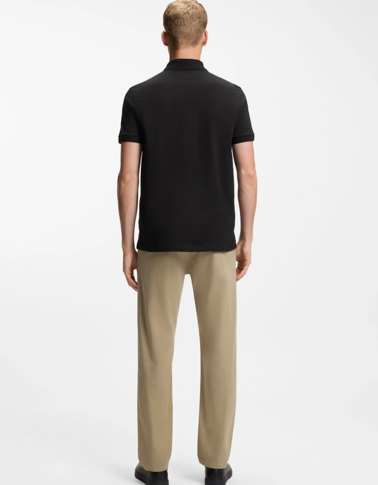 BOSS Orange Passerzip Polo Shirt 001 Black