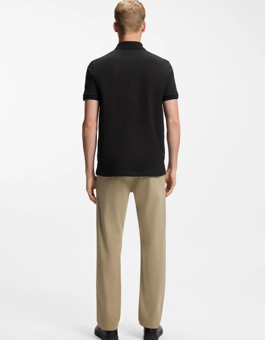 BOSS Orange Passerzip Polo Shirt 001 Black