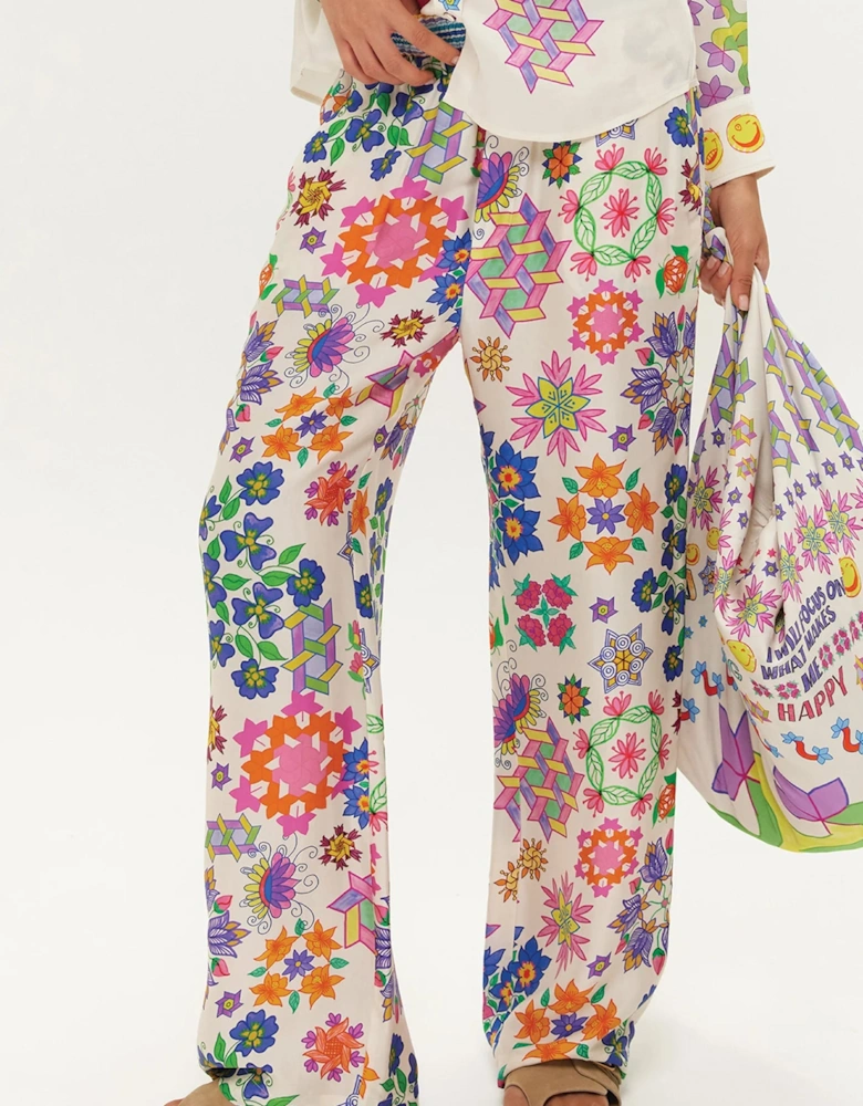 Bailey straight leg track pant in markers print