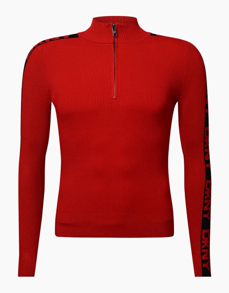 Long Sleeve 1/4 Zip Logo Sweater