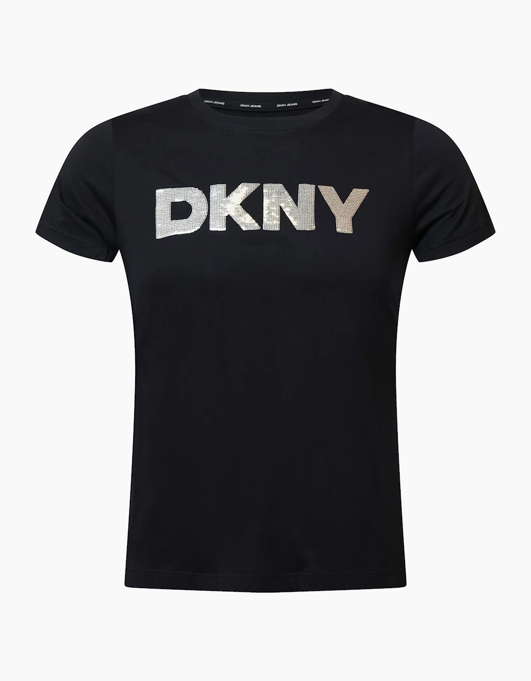 Sequin Logo Crew Neck T-Shirt, 3 of 2