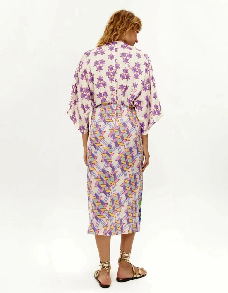 Camila dress in markers print