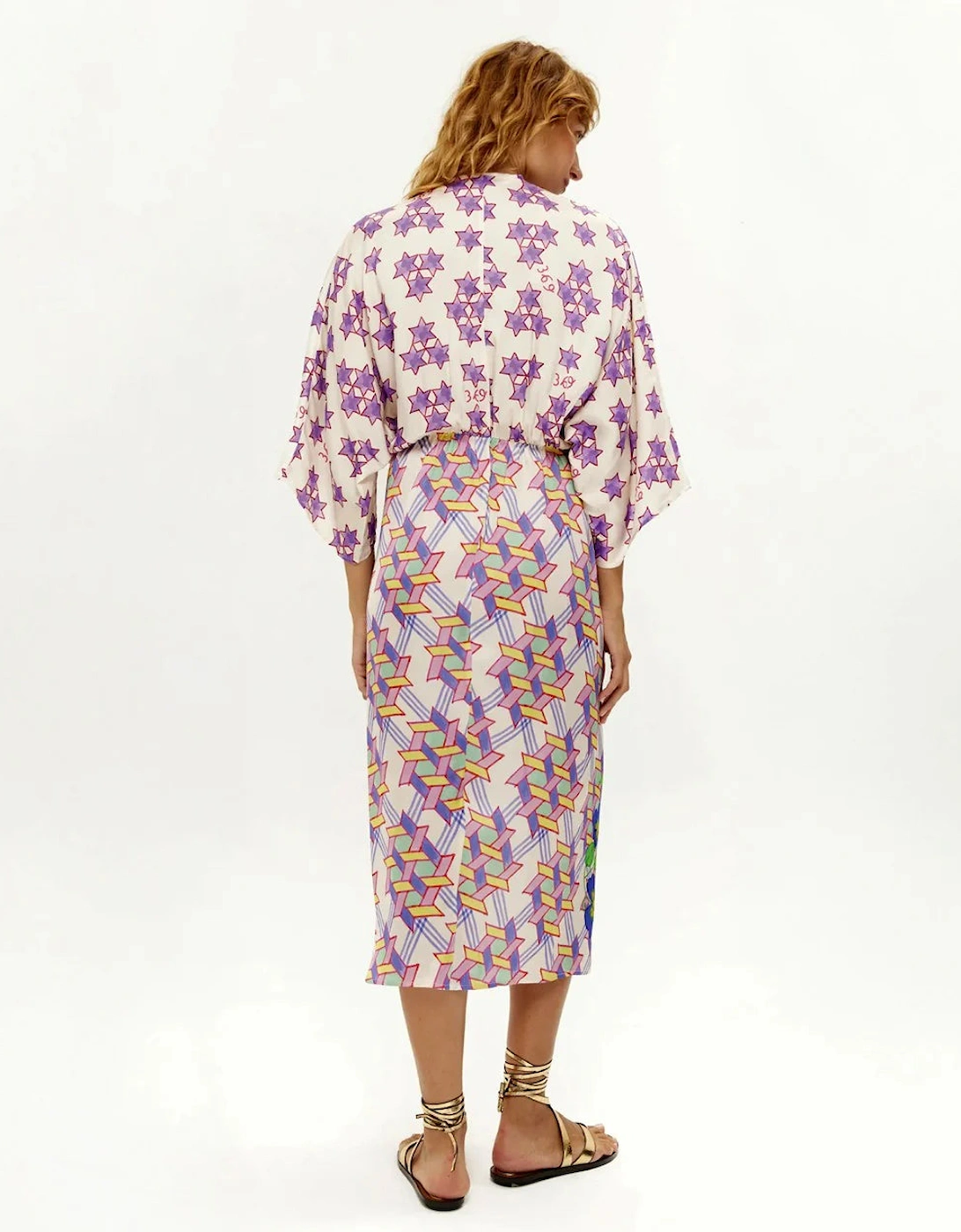 Camila dress in markers print