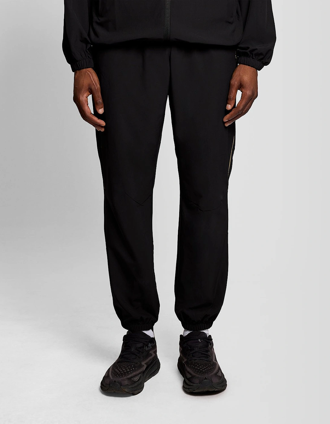 Lyle And Scott Men's Black Stripe Cuffed Joggers 32/30/31 S