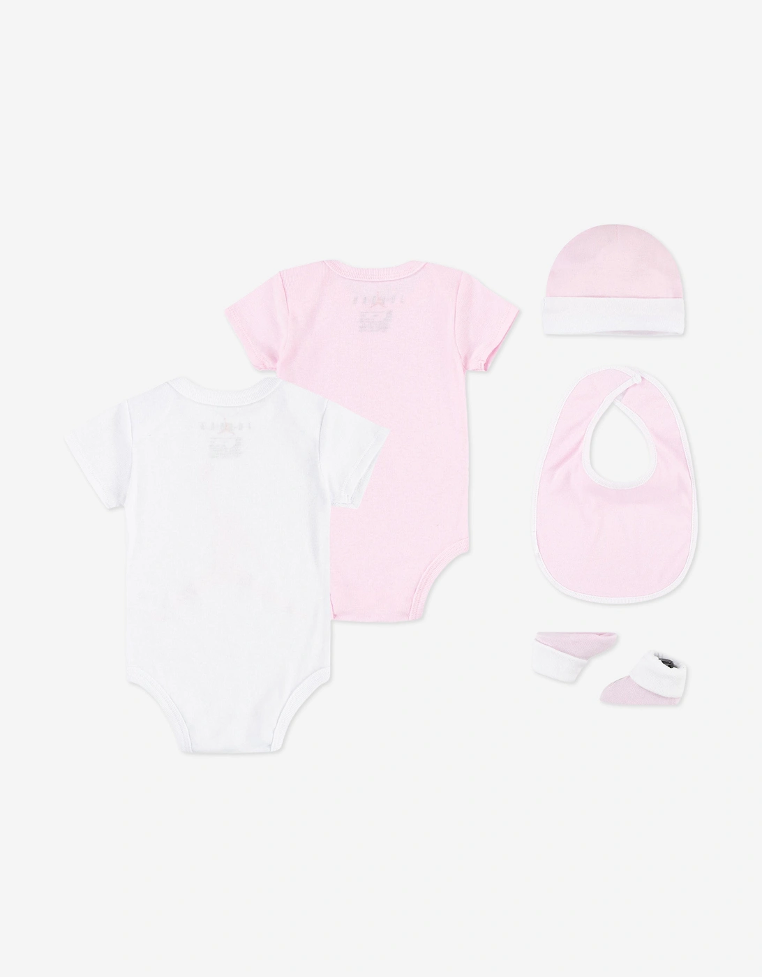 Jordan Baby Girls 5 Piece Bodysuit Gift Set in Pink