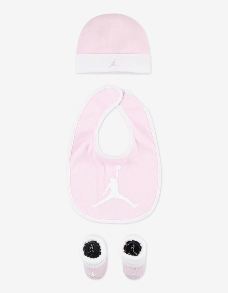 Jordan Baby Girls 5 Piece Bodysuit Gift Set in Pink