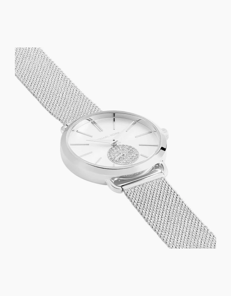 MK3843 Portia Silver Dial Ladies Watch