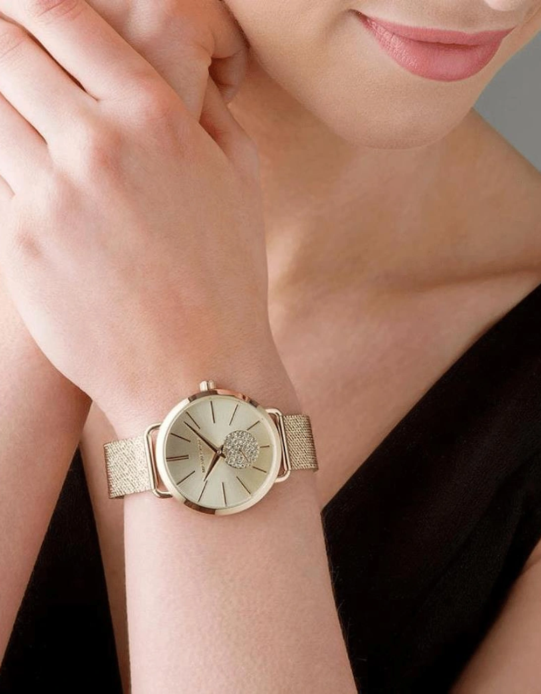 MK3844 Portia Gold Dial Ladies Watch