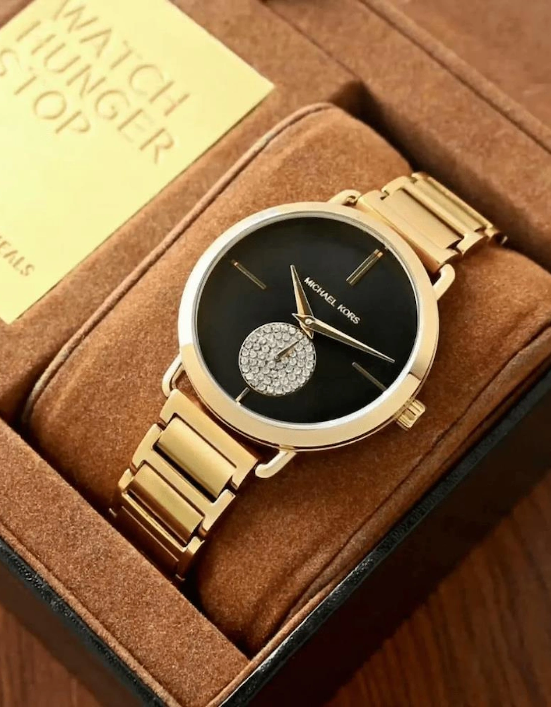 MK3788 Portia Black Dial Ladies Watch