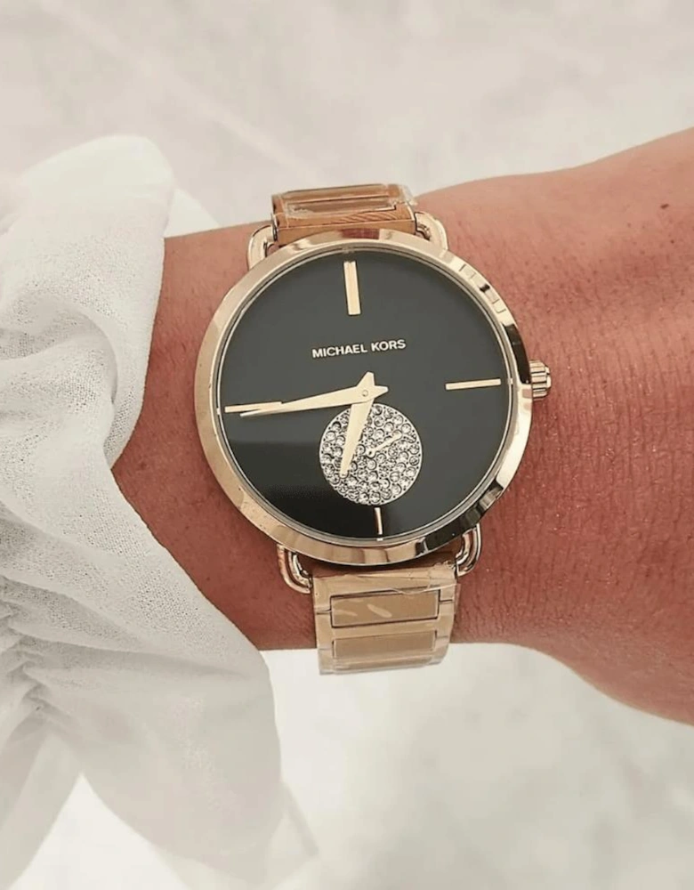 MK3788 Portia Black Dial Ladies Watch