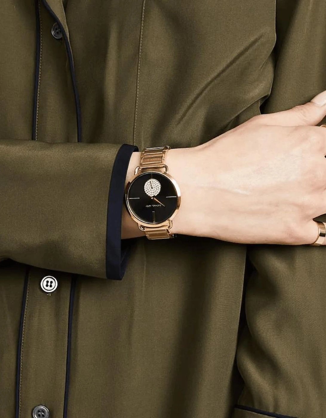 MK3788 Portia Black Dial Ladies Watch