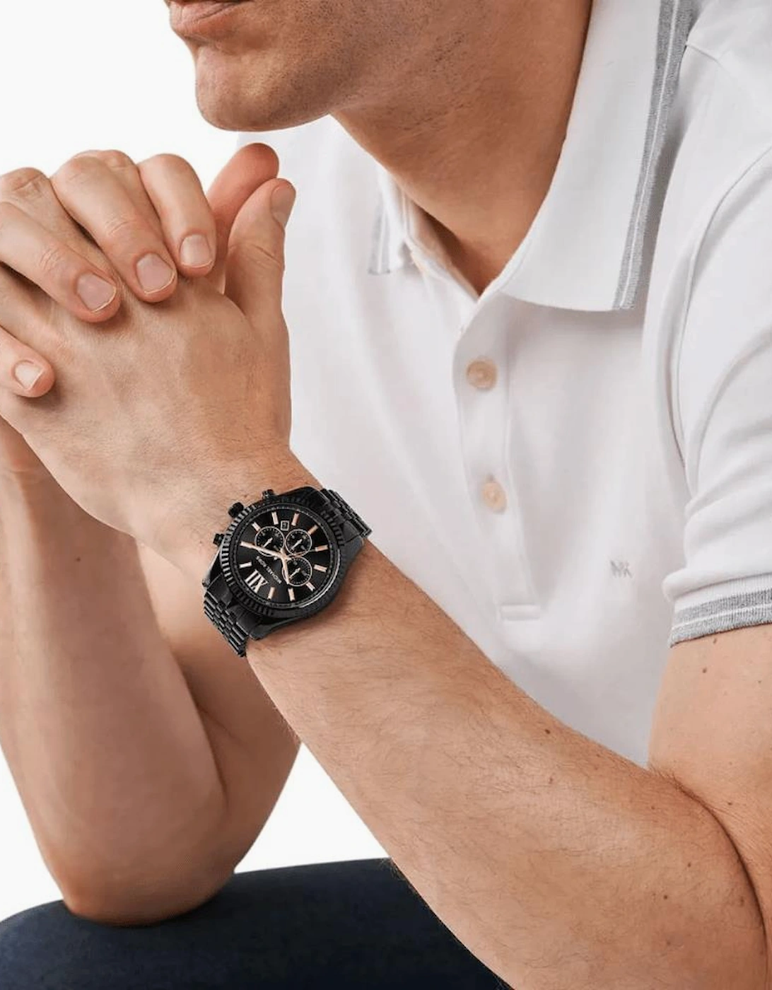 MK8603 Lexington Chronograph Black Dial Men's Watch