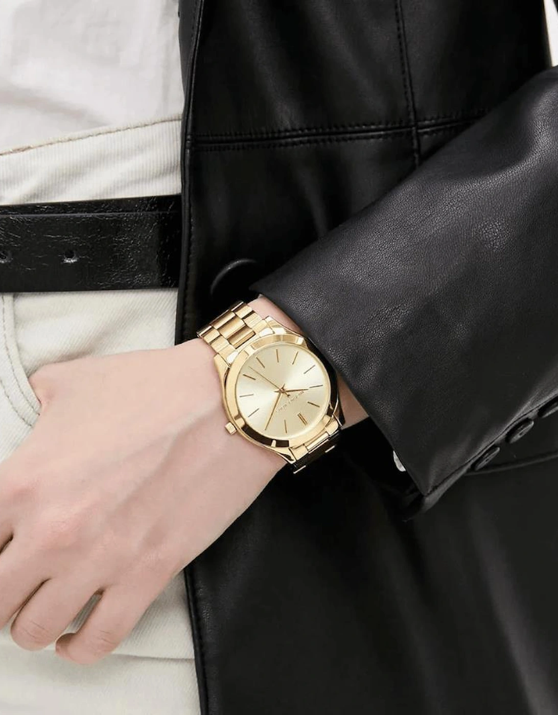 MK3179 Slim Runway Gold Dial Ladies Watch